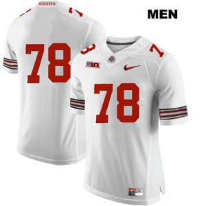 Men's NCAA Ohio State Buckeyes Demetrius Knox #78 College Stitched No Name Authentic Nike White Football Jersey IY20A01CX